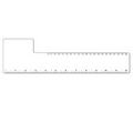 12" Plastic Rectangle Ruler w/ Corner Square